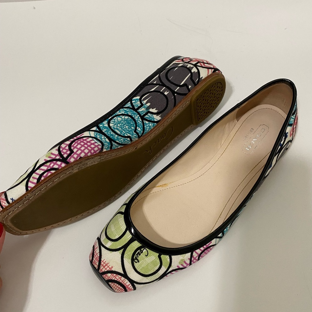 Coach Multicolor Patterned Flats - image 2